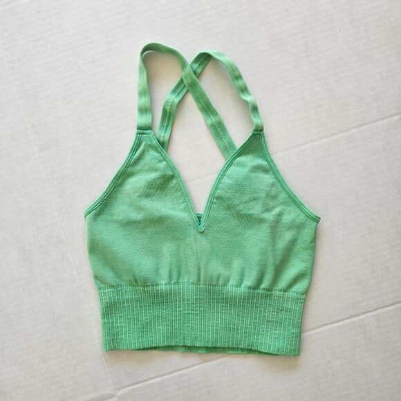 Free People Movement Good Karma Crop Tank SUPER SOFT Green Size XS - Picture 2 of 5